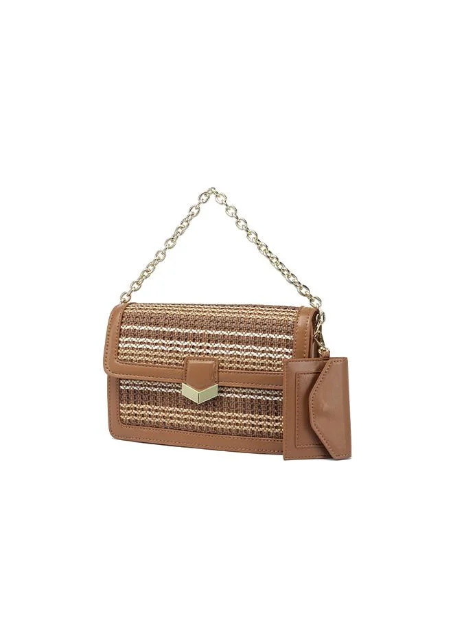 فايور Tweed Flap Crossbody Bag BD 189